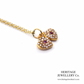 Edwardian Ruby and Pearl Double Heart Pendant