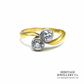 Old Cut Diamond Crossover Ring