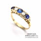Antique Sapphire and Diamond 5-Stone Ring