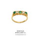 Antique Carved Emerald & Diamond Ring (18ct)