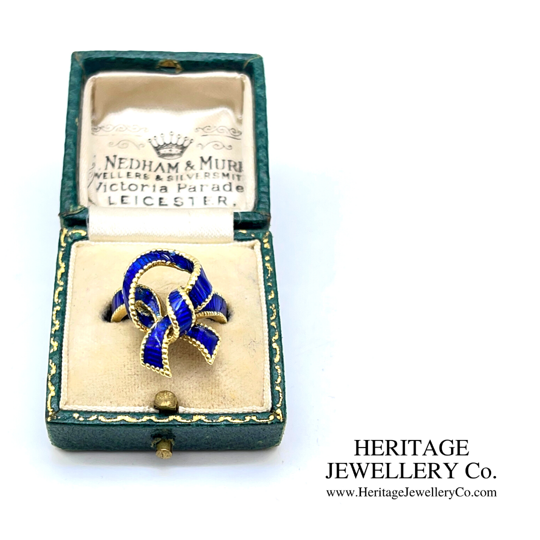 Vintage Enamel Bow Ring
