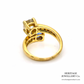 Sapphire & Diamond Crossover Ring