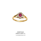 Vintage Ruby and Diamond Daisy Ring