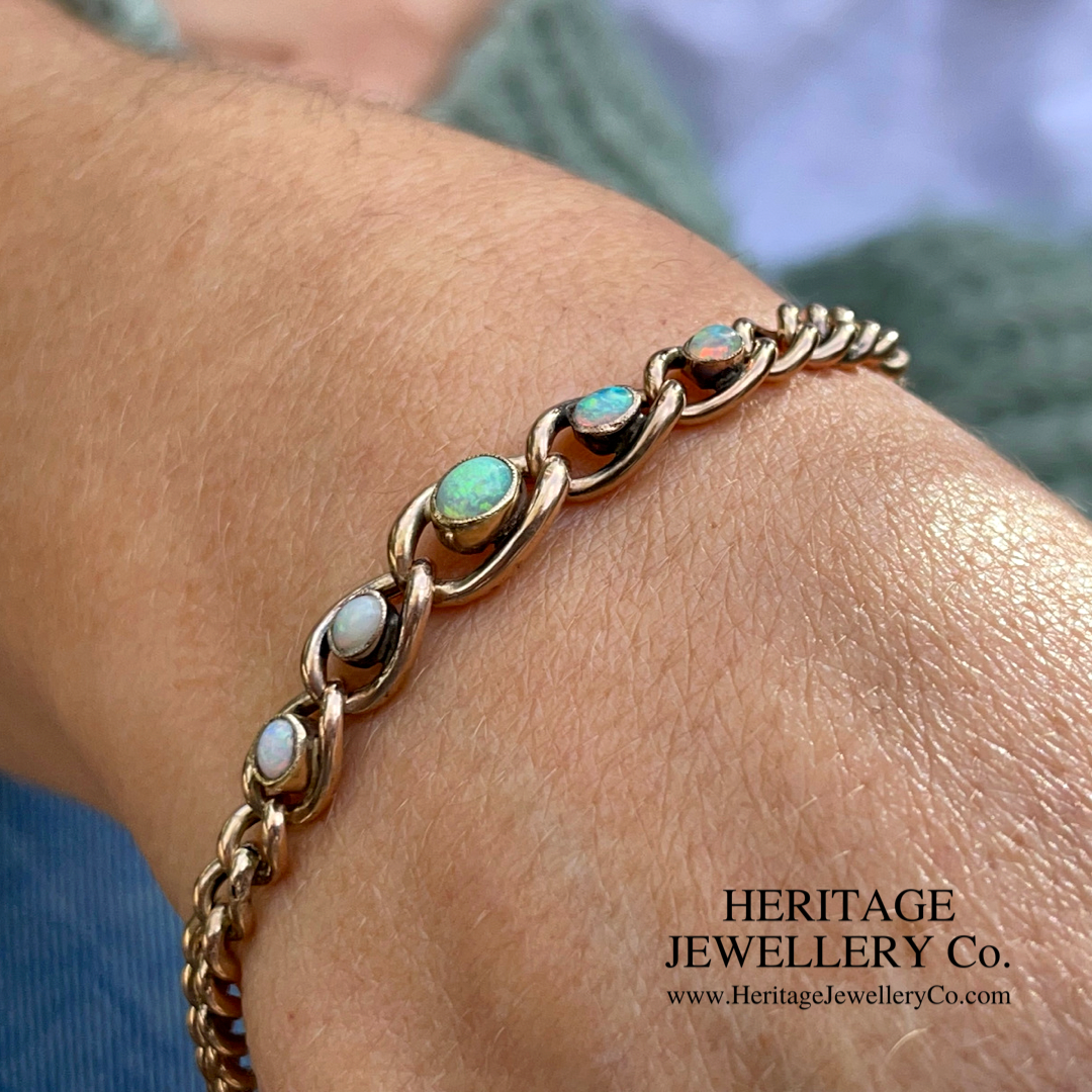 Antique Opal Curb Bracelet