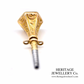 Antique Gold & Steel Watch Key