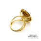 Fine Carved Citrine and Diamond Ring