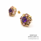 Vintage Amethyst and Tourmaline Stud Earrings
