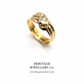 Snake Ring with Old Cut Diamonds (9ct Gold; c. 1936)