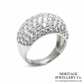 Fine Pavé Diamond Bombe Ring