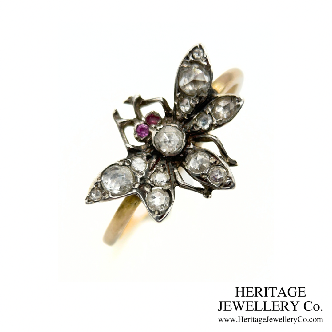 Georgian Diamond Butterfly Ring