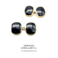 Vintage Gold and Onyx Cufflinks with Antique Box (9ct gold)