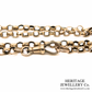 Antique Rose Gold Faceted Chain with Dog Clip