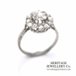 French Rose Cut Diamond Cluster Ring