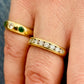Vintage Emerald and Diamond Gypsy Ring