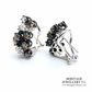 Coloured Diamond with Black & White Gold Earrings
