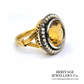 Antique Citrine Pearl Ring (19th Century)