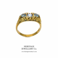 Aquamarine and Diamond 7-stone Ring