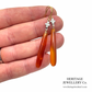Vintage Diamond and Carnelian Drop Earrings