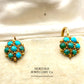 Antique 19th Century Turquoise Drop Earrings