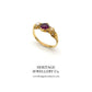Antique Garnet and Split Pearl Ring