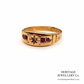 Victorian Pink Sapphire and Dia Gypsy Ring (15ct)