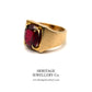 Antique Period Signet Ring with Fire Garnet (9ct Gold)