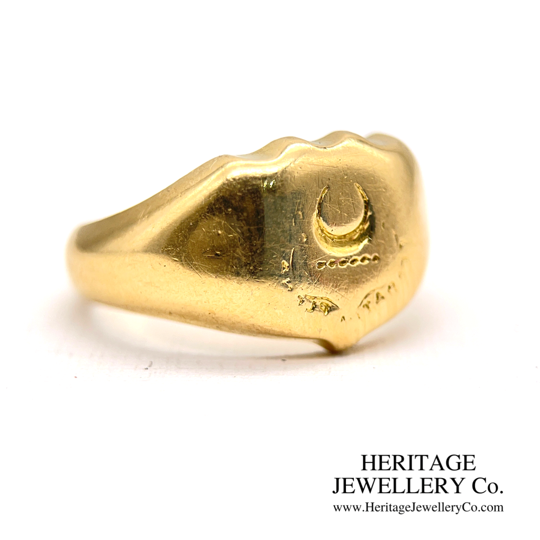 Victorian-era Gold Signet Ring (18ct gold)