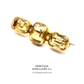 Antique Gold and 3-stone Citrine Brooch