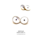 Antique Cufflinks set with Mother of Pearl and Sapphire