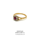 Vintage Ruby and Diamond Daisy Ring