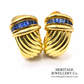 Fine OJ Perrin Sapphire Earclips