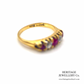 Antique Diamond & Ruby 5-Stone Ring (18ct gold)