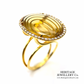 Fine Carved Citrine and Diamond Ring