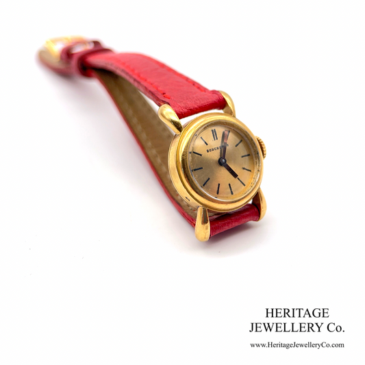 intage Gold Boucheron Watch with Leather Strap (18ct gold)