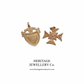 Victorian Engraved Gold Maltese Cross Pendant