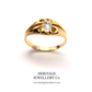Antique Solitaire Diamond Gypsy Ring (c. 1870-1900)