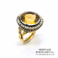 Antique Citrine Pearl Ring (19th Century)
