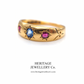 Antique Ruby & Sapphire Gypsy Ring