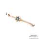 Fine Edwardian Aquamarine & Pearl Brooch (9ct Gold)