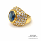 Vintage French Sapphire & Diamond Bombe Ring