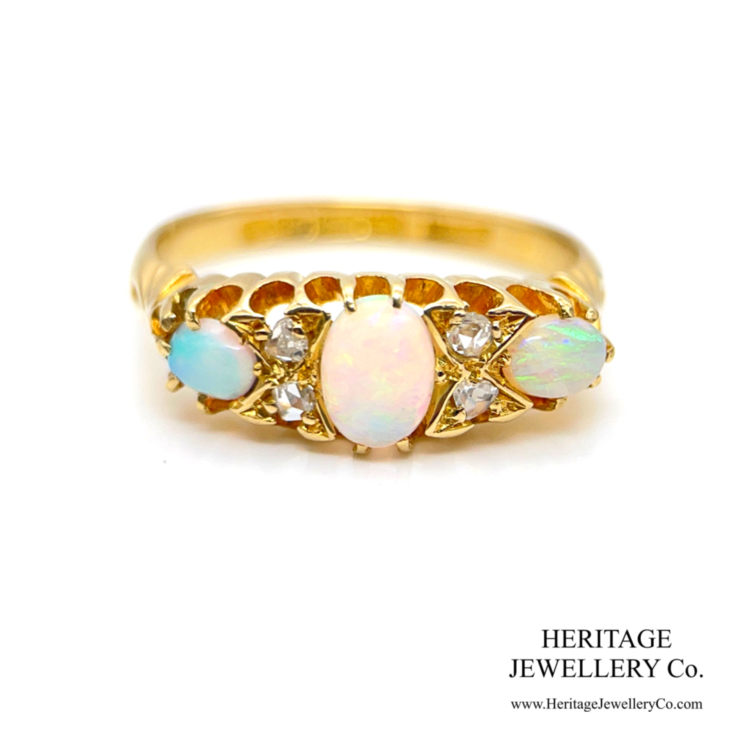 Antique Opal and Diamond Ring