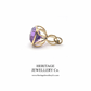Amethyst Intaglio Fob Seal Pendant (15ct Gold)