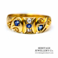 Victorian Sapphire and Diamond Gypsy Ring (c.1896)