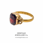 Early Victorian Garnet Ring (22ct Gold; c.1863)