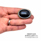 Victorian Banded Agate Brooch with Gold Mount