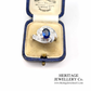 Sapphire & Diamond Twist Cluster Ring