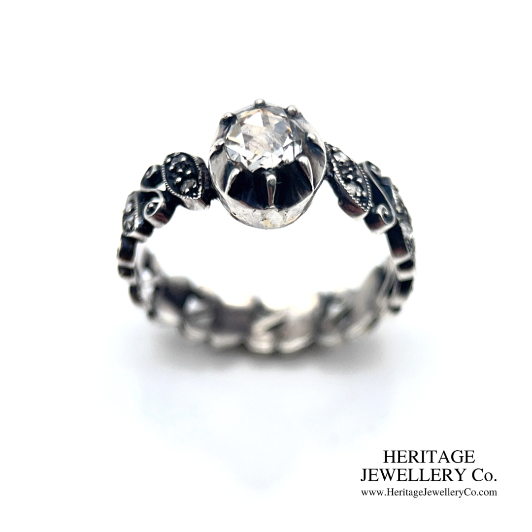 Antique Rose Cut Diamond Solitaire Ring