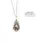 Antique Rose Diamond Pendant with White Gold Chain