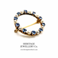 Vintage Sapphire & Pearl Brooch