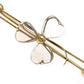 Antique Rock Crystal Shamrock Brooch